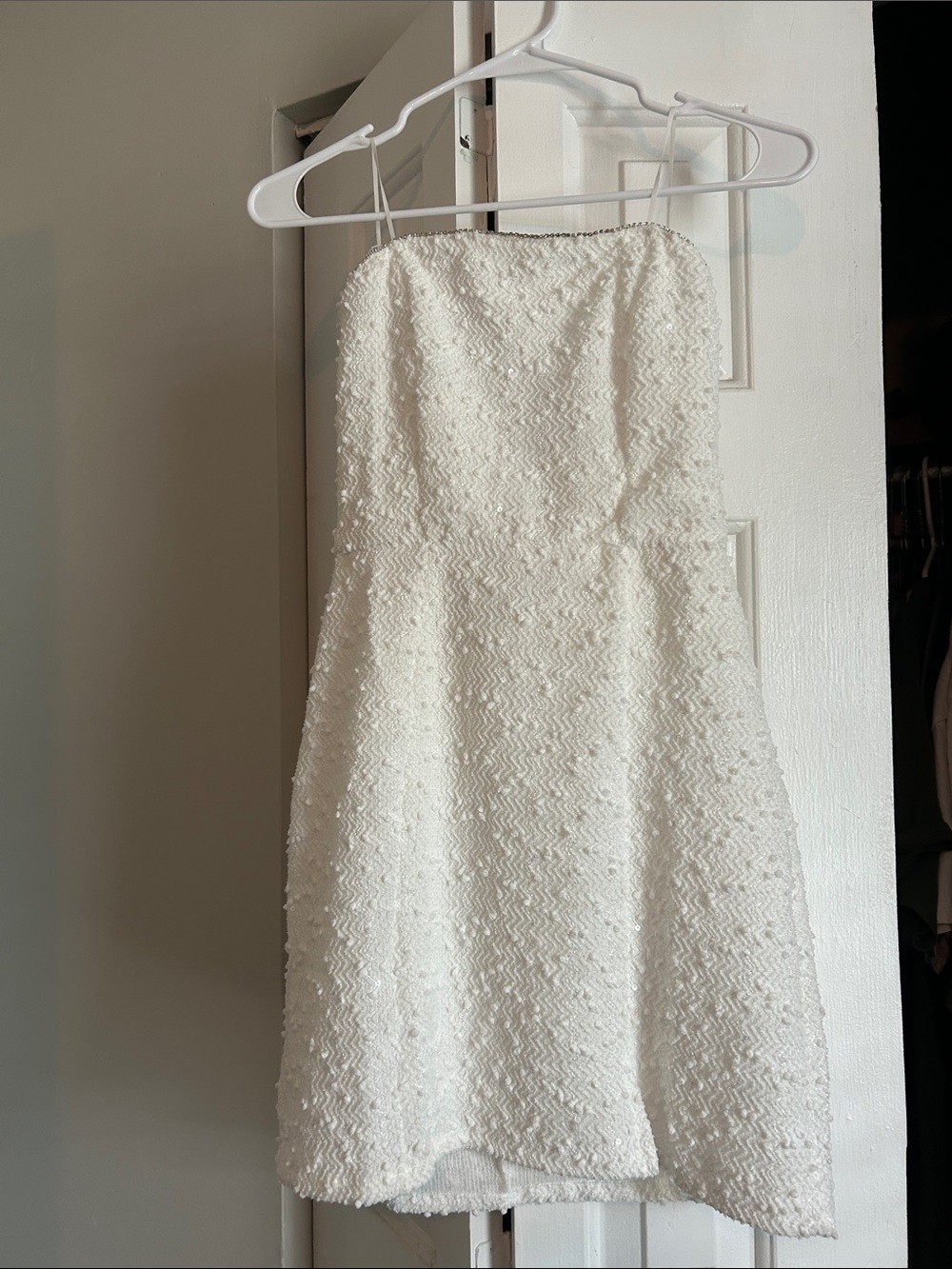 Francesca's White Strapless Dress